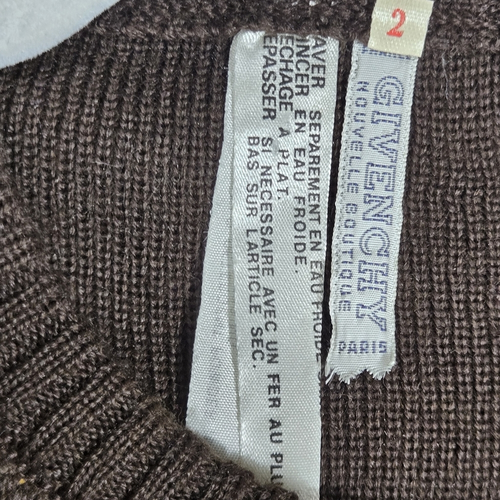 Vintage 70s Givenchy Nouvelle Boutique Vest Brown Yellow Graphic Womens Size 2 - Picture 3 of 16